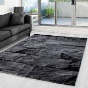 Tapijtenloods Parma Design Vloerkleed Zwart / Grijs Laagpolig- 80x150 ...