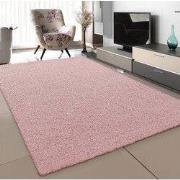 Loca Shaggy Vloerkleed – Modern Uni Effen – Roze Hoogpolig & Zacht- 12...