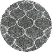 Tapijtenloods Opera Soft Shaggy Rond Hoogpolig Vloerkleed Grijs- 120 C...
