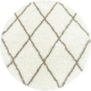 Tapijtenloods Harmony Soft Shaggy Rond Hoogpolig Vloerkleed Creme- 120...