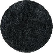 Tapijtenloods Pearl Soft Rond Hoogpolig Vloerkleed Antraciet- 80 CM RO...