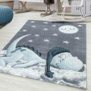 Tapijtenloods Bambi Dino Kinderkamer Vloerkleed Laagpolig Blauw Grijs-...