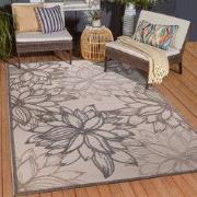 Floral Outdoor - Buitenkleed Tuin - Weerbestendig Vloerkleed - Creme- ...