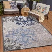 Floral Outdoor - Buitenkleed Tuin - Weerbestendig Vloerkleed - Grijs- ...