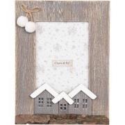 Clayre & Eef Fotolijst 10x15 cm Bruin Hout Glas