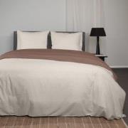 Superieur Dekbedovertrek Twin Face – Creme / Taupe - 100% Katoen - 240...
