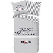 Pure Riviera Dekbedovertrek Grijs-2-persoons (200 x 200/220 cm)