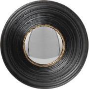Clayre & Eef Spiegel  Ø 19 cm Zwart Kunststof Rond Grote Spiegel