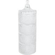 Clayre & Eef Glazen potje  Ø 10x25 cm Transparant Glas Potje met Dekse...