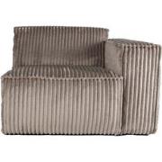 PTMD Animo Sofa With Armrest Right Texarm Taupe