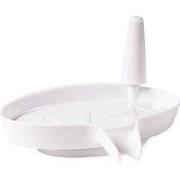 Zeephouder wit met ringhouder