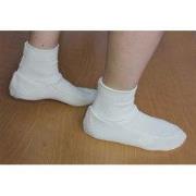 Pantoffels warmte maat L/XL heren ivoor wol 25 x 15 x 2 cm