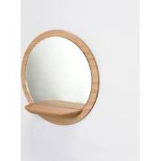 Wandspiegel met plank klein model - Dia. 29,5 cm