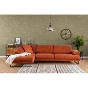 Hoekbank Links Mustang Orange 274 cm