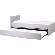 Beliani MARMANDE - Onderschuifbed-Grijs-Polyester