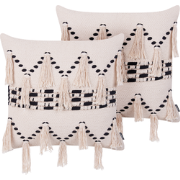 Beliani THONDI - Sierkussen-Beige-Katoen