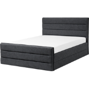 Beliani VALBONNE - Tweepersoonsbed-Grijs-Polyester