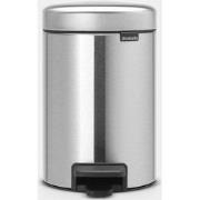 NewIcon Pedaalemmer, 3 liter, kunststof binnenemmer - Matt Steel Finge...