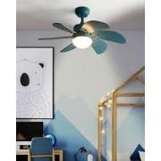 Beliani LOGAR - Plafondlamp met ventilator-Blauw-Synthetisch materiaal