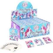 24 stuks - Mini Speelkaarten - Model Unicorn -  Eenhoorn - In Display ...