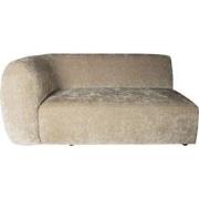 PTMD Lujo Sofa Cream Fiore Fabric 2 Seater Arm Left