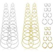 Allerion - Dames Oorringen Set - 32 Paren - Oorbellen - Goud en Zilver...