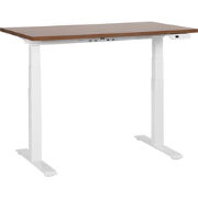 Beliani DESTINES - Verstelbaar bureau-Donkere houtkleur-Vezelplaat