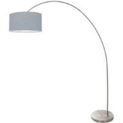 Mexlite - vloerlamp - Solva - staal - linnen metaal - booglamp - E27 -...