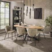 Hoyz Collection - Eetkamertafel 215cm Shaped - Massief Acacia Naturel