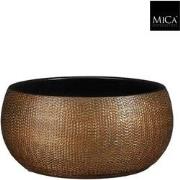 Mica Decorations Bloempot Porto - 27x27x13 cm - Terracotta - Brons,Met...