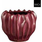 Mica Decorations Bloempot Thom - 27.5x27.5x22 cm - Keramiek - Paars