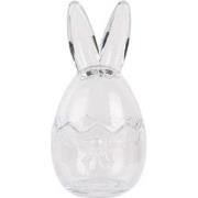 Clayre & Eef Glazen potje Ei Ø 9x17 cm Transparant Glas