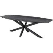 Eettafel Deens Ovaal 240cm - Keramisch Grijs - X-Poot - Alicia