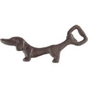 Clayre & Eef Flesopener Hond 17x8 cm Bruin Metaal Bieropener