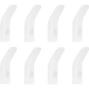 QUVIO Haakje metaal wand - Wit - Set van 8