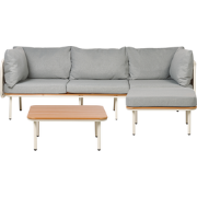 Beliani SENISE - Loungeset-Grijs-Aluminium