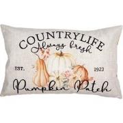 Clayre & Eef Kussenhoes 30x50 cm Beige Polyester Pompoen Sierkussenhoe...