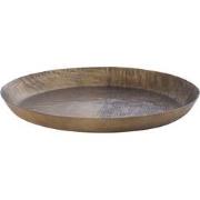 PTMD Schaal Jowad - 46x46x4 cm - Aluminium - Goud