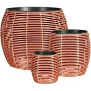 Mica Decorations Bloempot Cesena - 48x48x40 cm - Gerecycled Plastic - ...