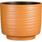 Mica Decorations Bloempot Sebas - 29x29x25 cm - Keramiek - Oranje