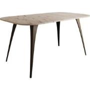 Meubella Eetkamertafel Flix - Wit marmer - 160 cm - Uitschuifbaar