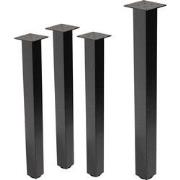 Set van 4 tafelpoten I-Design 90 cm Donkergrijze look Industrieel staa...