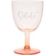 Salute Wine Glass pink