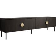 Meubella TV-Meubel Monor - Zwart eiken - 200 cm