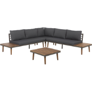 Beliani CORATO - Loungeset-Grijs-Acaciahout