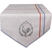 Clayre & Eef Tafelloper  50x160 cm Beige 100% Katoen Haan Tafelkleed