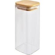 Clayre & Eef Voorraadpot  6x6x15 cm Transparant Glas Voorraadbus