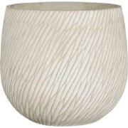 Mica Decorations Bloempot Elio - 21x21x19 cm - cement - Licht Grijs
