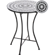 Beliani COMISO - Tuintafel-Zwart-IJzer