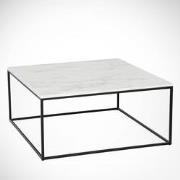 Salontafel Vierkant 75x75 cm Pola - Wit Marmerlook Melamine